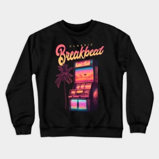 BREAKBEAT  - Palm Tree Arcade Crewneck Sweatshirt